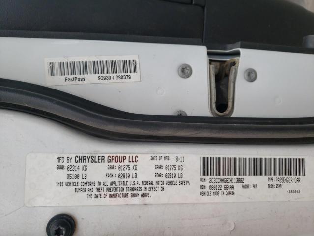 Photo 10 from auction – 2012 CHRYSLER 300 with VIN 2C3CCAAG6CH113882