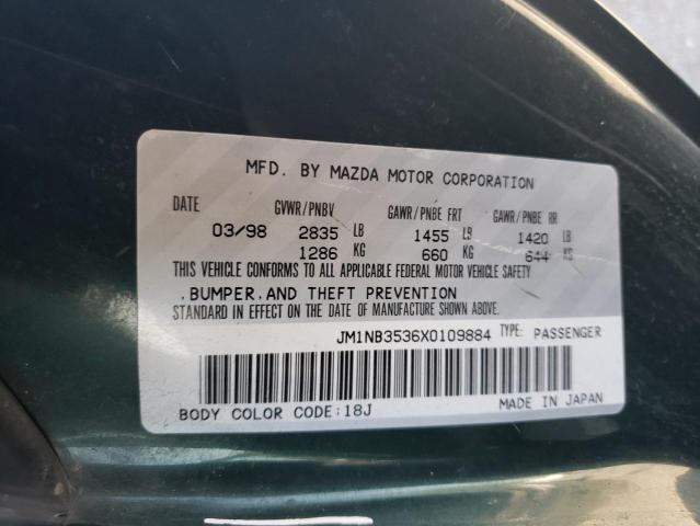 Photo 10 from auction – 1999 MAZDA MX-5 MIATA with VIN JM1NB3536X0109884