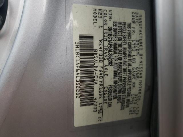 Photo 10 from auction – 2010 NISSAN VERSA S with VIN 3N1BC1AP6AL352282