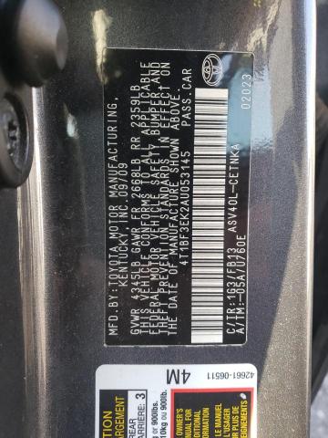 Photo 10 from auction – 2010 TOYOTA CAMRY BASE with VIN 4T1BF3EK2AU053145
