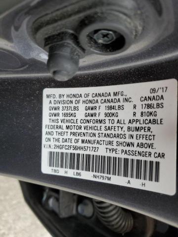 Photo 10 from auction – 2017 HONDA CIVIC LX with VIN 2HGFC2F56HH571727
