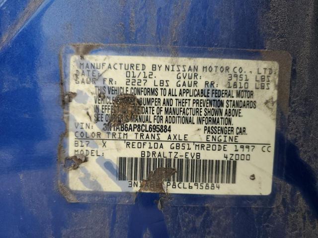 Photo 10 from auction – 2012 NISSAN SENTRA 2.0 with VIN 3N1AB6AP8CL695884