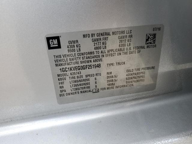 Photo 10 from auction – 2016 CHEVROLET SILVERADO with VIN 1GC1KVEG0GF251948