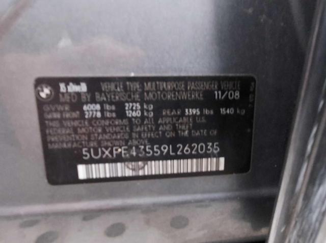 Photo 10 from auction – 2009 BMW X5 XDRIVE3 with VIN 5UXFE43559L262035