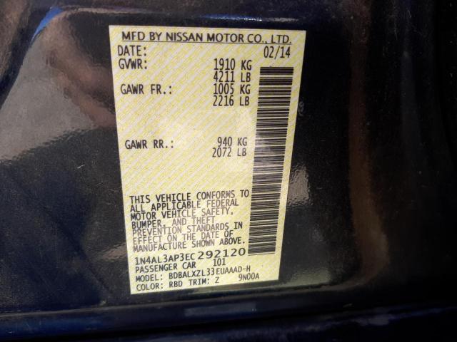Photo 10 from auction – 2014 NISSAN ALTIMA 2.5 with VIN 1N4AL3AP3EC292120