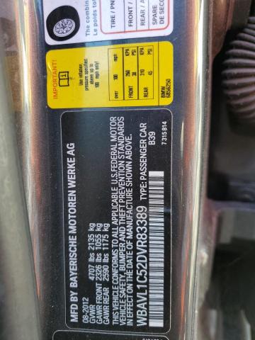 Photo 10 from auction – 2013 BMW X1 with VIN WBAVL1C52DVR83389