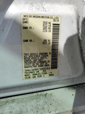 Photo 10 from auction – 2015 NISSAN ALTIMA 2.5 with VIN 1N4AL3AP8FC169592