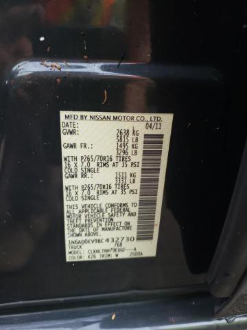 Photo 10 from auction – 2011 NISSAN FRONTIER S with VIN 1N6AD0EV9BC432730