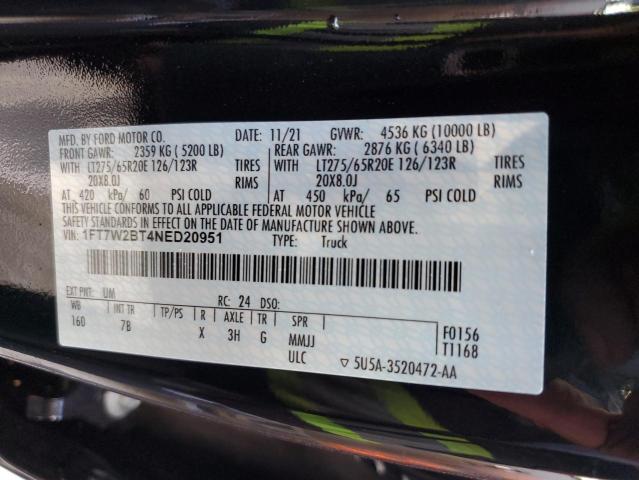 Photo 10 from auction – 2022 FORD F250 SUPER with VIN 1FT7W2BT4NED20951
