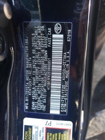 Photo 10 from auction – 2014 TOYOTA CAMRY L with VIN 4T1BF1FK2EU866851