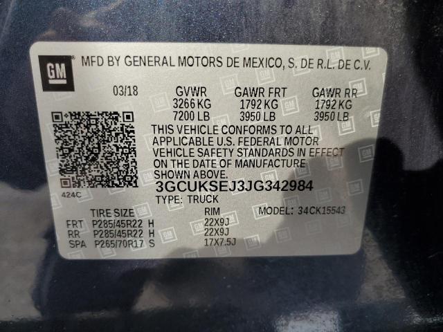 Photo 10 from auction – 2018 CHEVROLET SILVERADO with VIN 3GCUKSEJ3JG342984