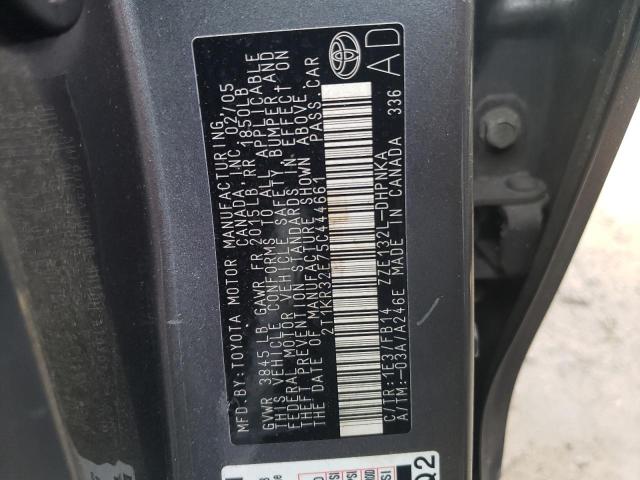 Photo 10 from auction – 2005 TOYOTA COROLLA MA with VIN 2T1KR32E75C444661