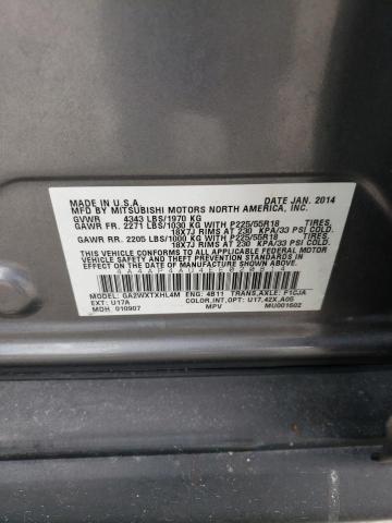 Photo 10 from auction – 2014 MITSUBISHI OUTLANDER with VIN 4A4AP4AU4EE020814
