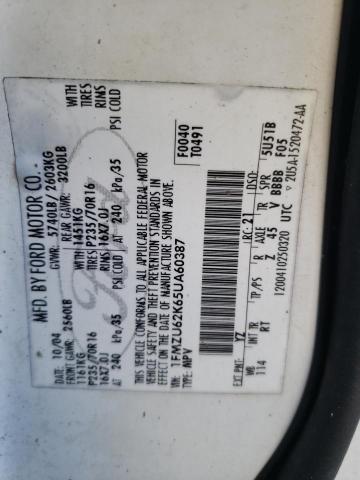 Photo 10 from auction – 2005 FORD EXPLORER X with VIN 1FMZU62K65UA60387