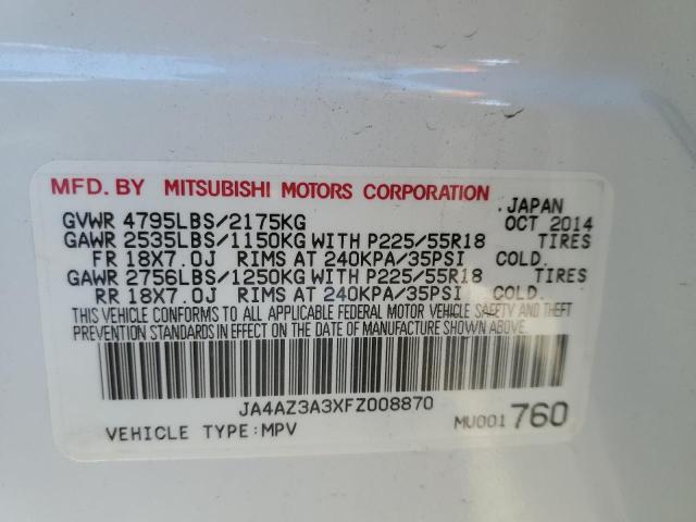 Photo 10 from auction – 2015 MITSUBISHI OUTLANDER with VIN JA4AZ3A3XFZ008870