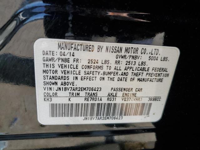 Photo 10 from auction – 2014 INFINITI Q50 BASE with VIN JN1BV7AR2EM706423