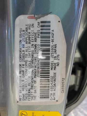 Photo 10 from auction – 2002 LEXUS GS 300 with VIN JT8BD69S420152210