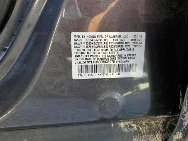 Photo 10 from auction – 2014 HONDA PILOT EXL with VIN 5FNYF4H59EB033970