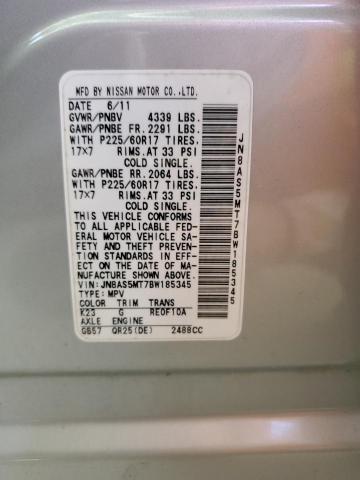 Photo 10 from auction – 2011 NISSAN ROGUE S with VIN JN8AS5MT7BW185345