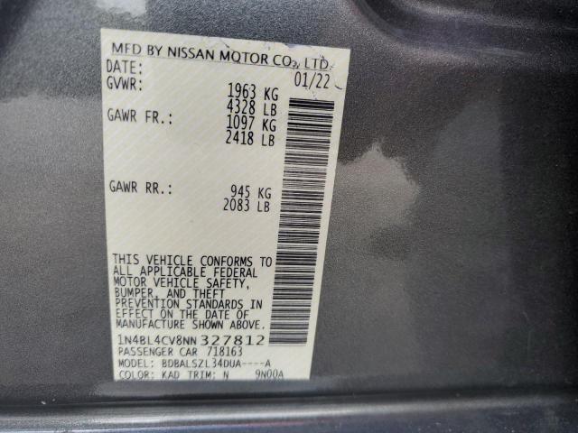 Photo 10 from auction – 2022 NISSAN ALTIMA SR with VIN 1N4BL4CV8NN327812