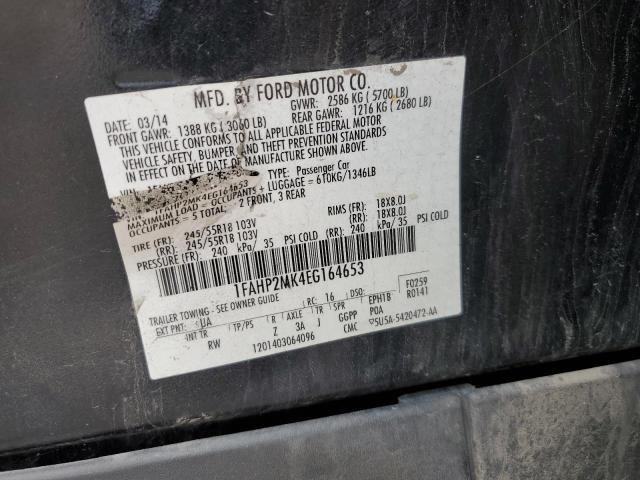 Photo 10 from auction – 2014 FORD TAURUS POL with VIN 1FAHP2MK4EG164653