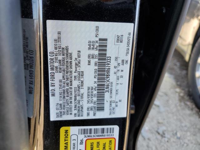 Photo 10 from auction – 2017 LINCOLN MKZ SELECT with VIN 3LN6L5C98HR619333