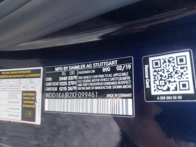 Photo 10 from auction – 2019 MERCEDES-BENZ E 450 4MAT with VIN WDD1K6JB2KF099461