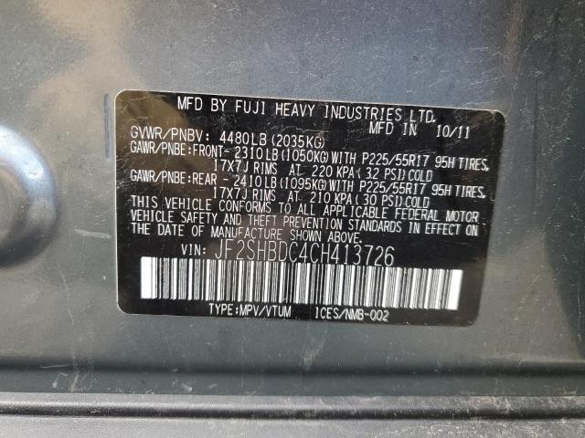 Photo 10 from auction – 2012 SUBARU FORESTER 2 with VIN JF2SHBDC4CH413726