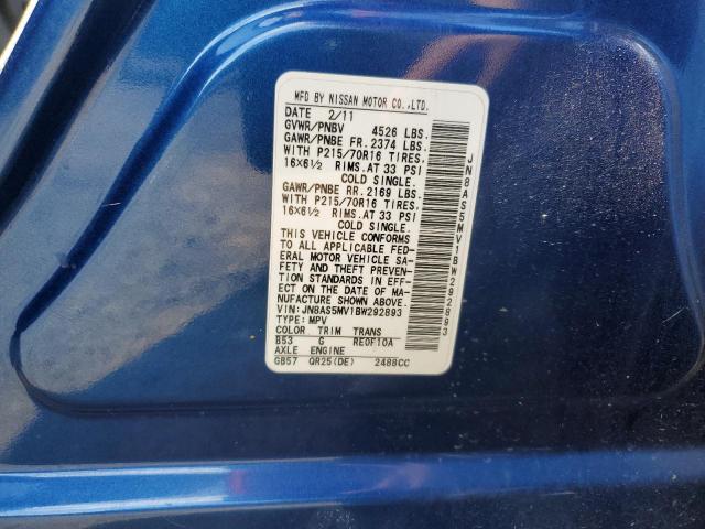 Photo 10 from auction – 2011 NISSAN ROGUE S with VIN JN8AS5MV1BW292893