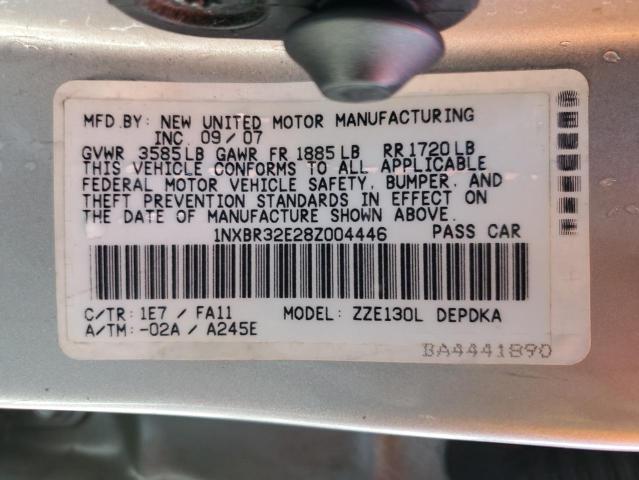 Photo 10 from auction – 2008 TOYOTA COROLLA CE with VIN 1NXBR32E28Z004446