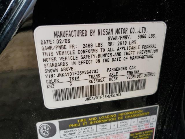 Photo 10 from auction – 2006 INFINITI M35 BASE with VIN JNKAY01F36M264703