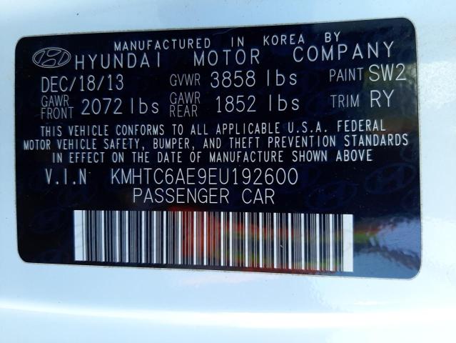 Photo 10 from auction – 2014 HYUNDAI VELOSTER T with VIN KMHTC6AE9EU192600