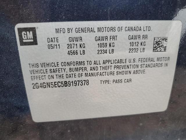 Photo 10 from auction – 2011 BUICK REGAL CXL with VIN 2G4GN5EC5B9197378