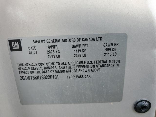 Photo 10 from auction – 2008 CHEVROLET IMPALA LT with VIN 2G1WT58K789226101