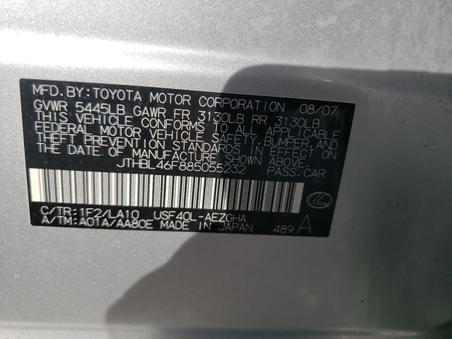 Photo 10 from auction – 2008 LEXUS LS 460 with VIN JTHBL46F885055232