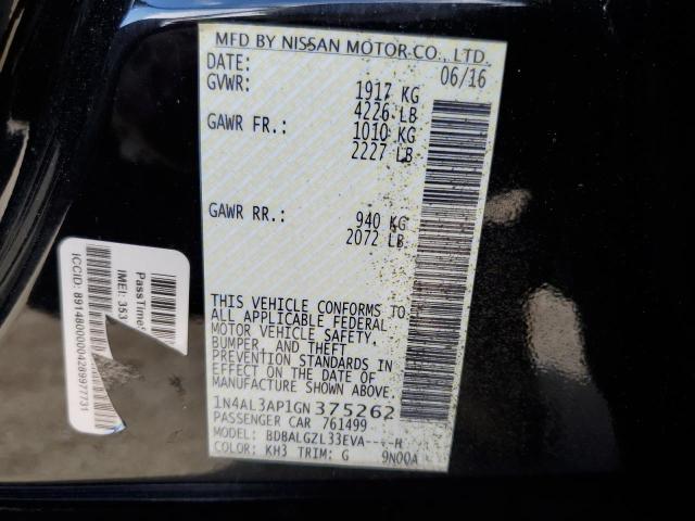 Photo 10 from auction – 2016 NISSAN ALTIMA 2.5 with VIN 1N4AL3AP1GN375262