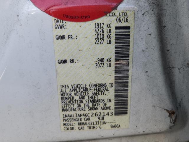 Photo 10 from auction – 2016 NISSAN ALTIMA 2.5 with VIN 1N4AL3AP4GC262143