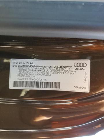 Photo 10 from auction – 2012 AUDI A5 PREMIUM with VIN WAULFAFRXCA042145