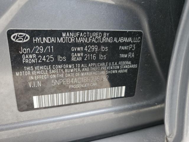 Photo 10 from auction – 2011 HYUNDAI SONATA GLS with VIN 5NPEB4AC1BH236792
