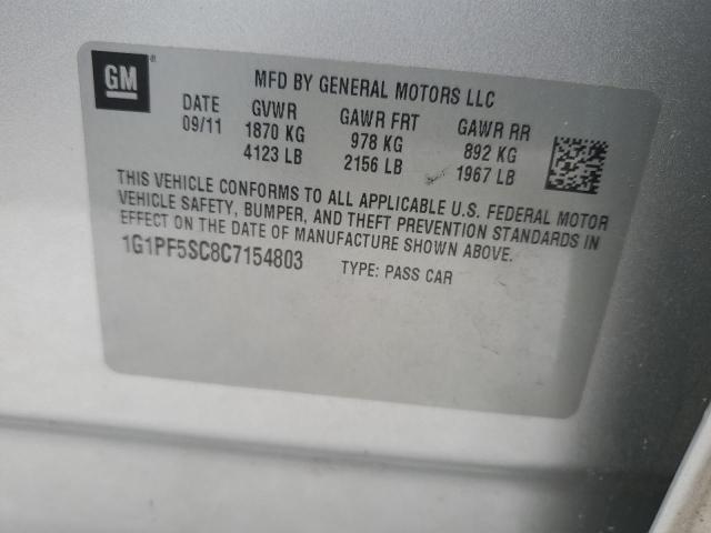 Photo 10 from auction – 2012 CHEVROLET CRUZE LT with VIN 1G1PF5SC8C7154803