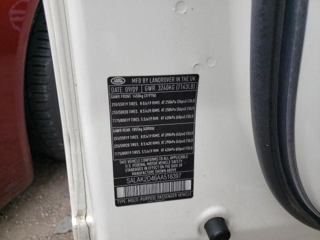 Photo 10 from auction – 2010 LAND ROVER LR4 HSE LU with VIN SALAK2D46AA518397