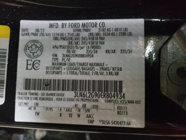 Photo 10 from auction – 2014 LINCOLN MKZ with VIN 3LN6L2G90ER804934