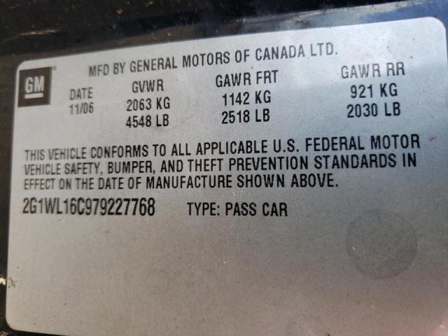 Photo 10 from auction – 2007 CHEVROLET MONTE CARL with VIN 2G1WL16C979227768