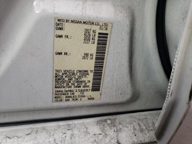 Photo 10 from auction – 2016 NISSAN ALTIMA 2.5 with VIN 1N4AL3AP8GC156097