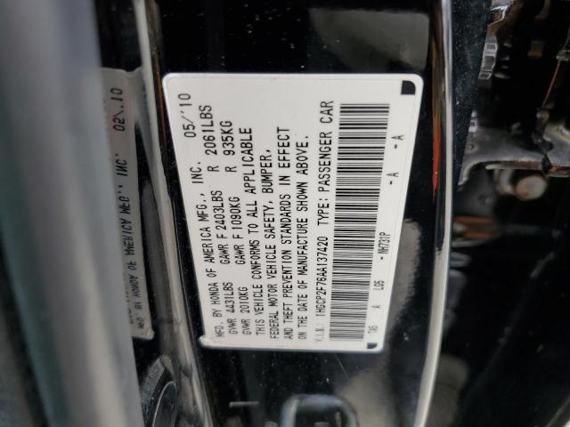 Photo 10 from auction – 2010 HONDA ACCORD EX with VIN 1HGCP2F76AA137420