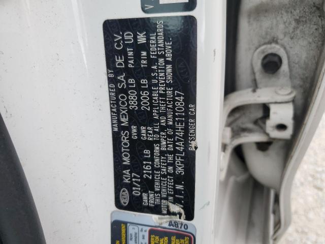 Photo 10 from auction – 2017 KIA FORTE LX with VIN 3KPFL4A74HE110847