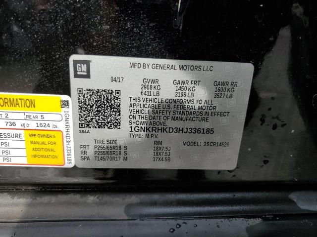 Photo 10 from auction – 2017 CHEVROLET TRAVERSE L with VIN 1GNKRHKD3HJ336185