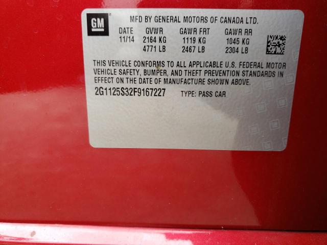 Photo 10 from auction – 2015 CHEVROLET IMPALA LT with VIN 2G1125S32F9167227