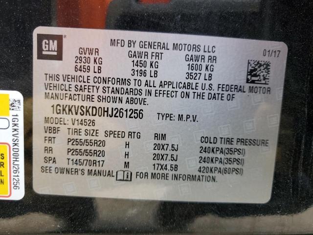 Photo 10 from auction – 2017 GMC ACADIA LIM with VIN 1GKKVSKD0HJ261256