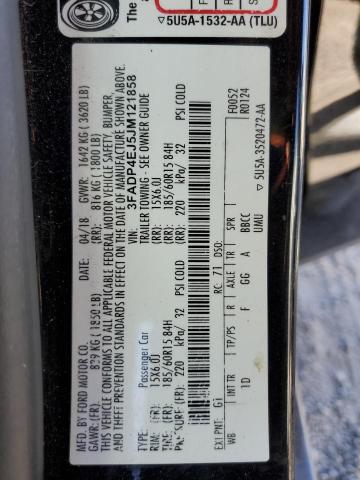 Photo 10 from auction – 2018 FORD FIESTA SE with VIN 3FADP4EJ5JM121858